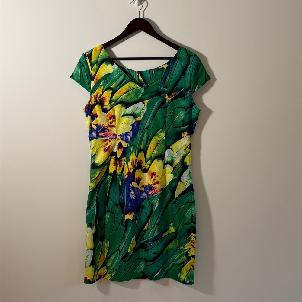 Smashed Lemon Floral Green Dress